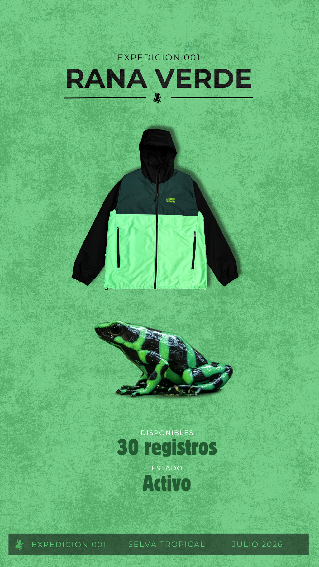 Chaqueta RANA VERDE Y NEGRA