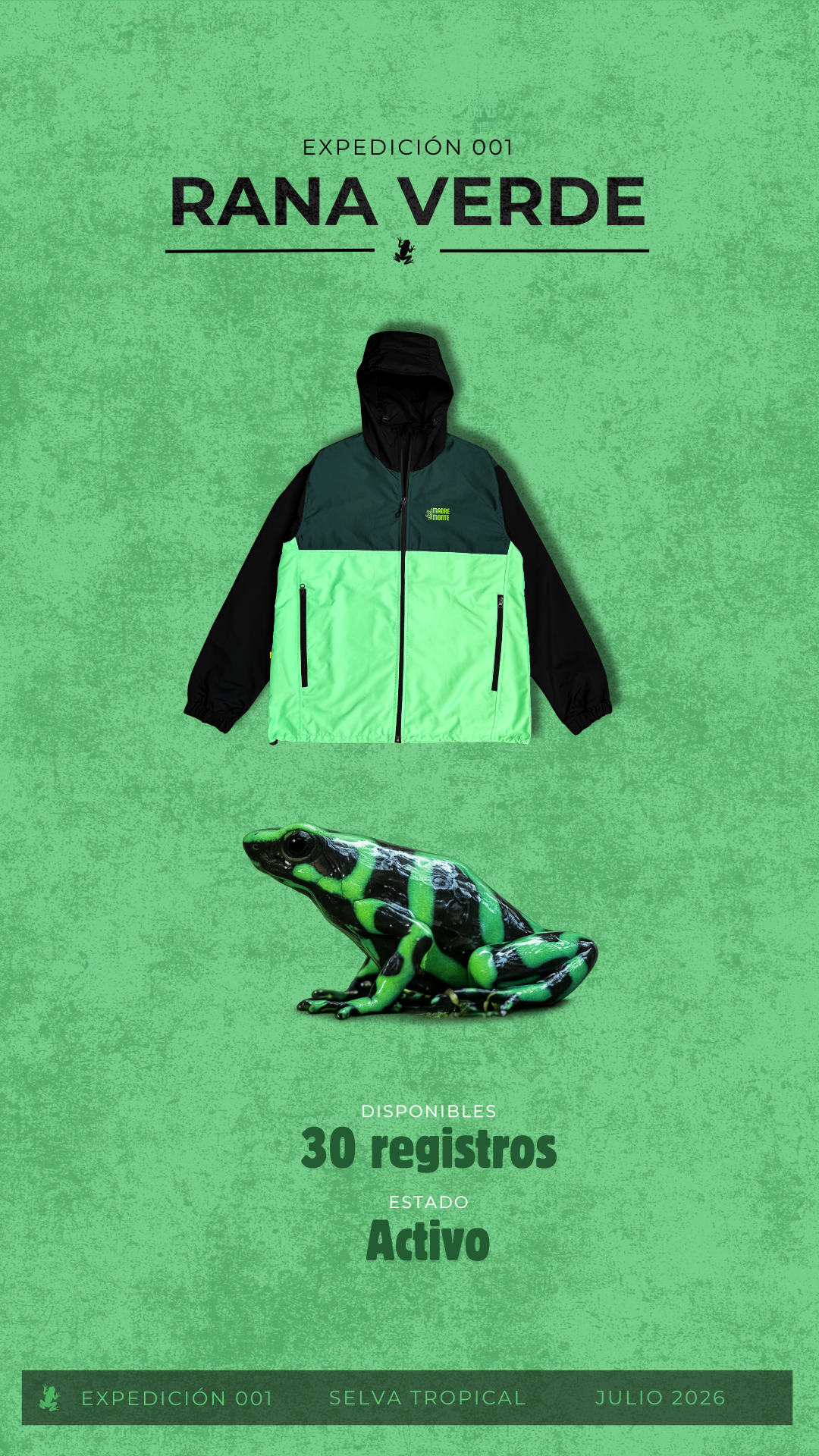 Chaqueta RANA VERDE Y NEGRA