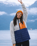 CHAQUETA POLAR TÉRMICA GRIS CLARO