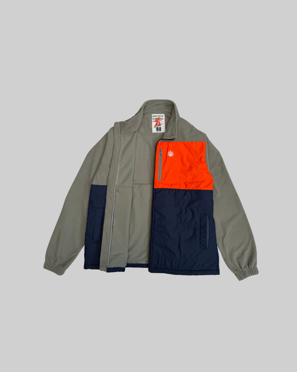 CHAQUETA POLAR TÉRMICA GRIS CLARO