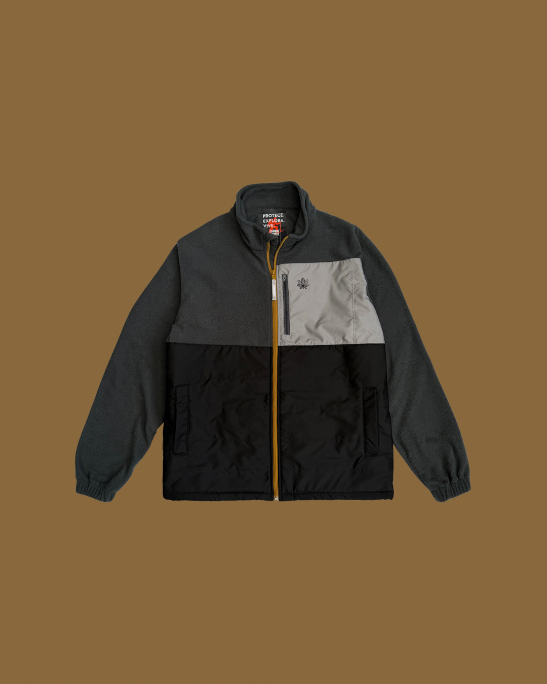 CHAQUETA POLAR TÉRMICA GRIS OSCURO