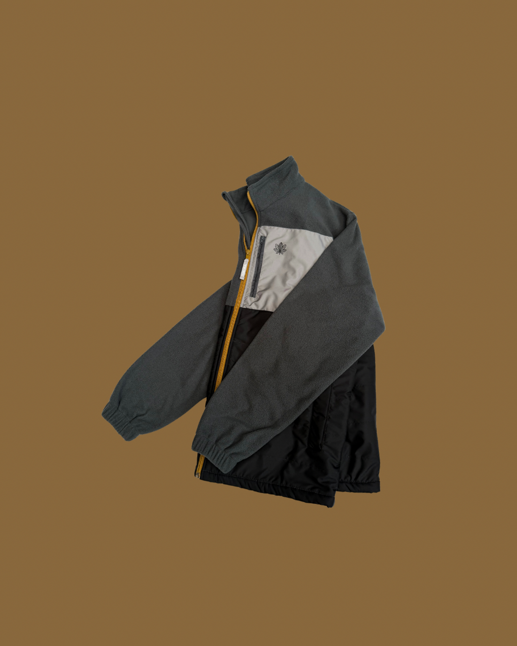 CHAQUETA POLAR TÉRMICA GRIS OSCURO