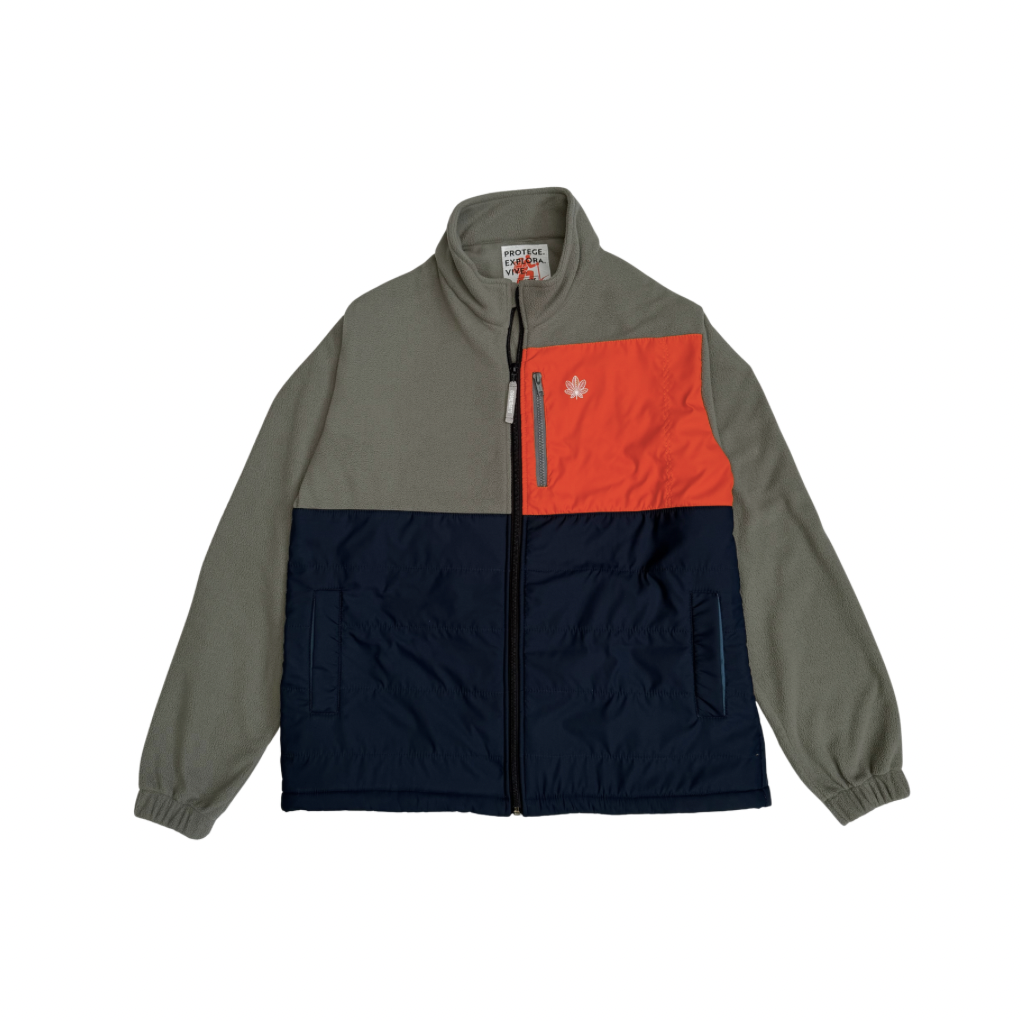 CHAQUETA POLAR TÉRMICA GRIS CLARO